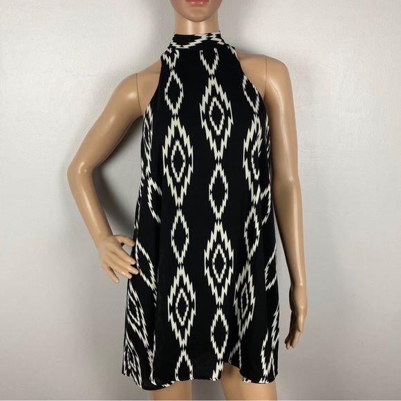 NEW SHOW ME YOUR MUMU BLACK TRIBAL PRINT MINI DRESS - Picture 2 of 6